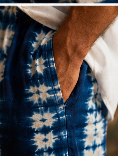 Pantalon Palazzo Shibori Indigo