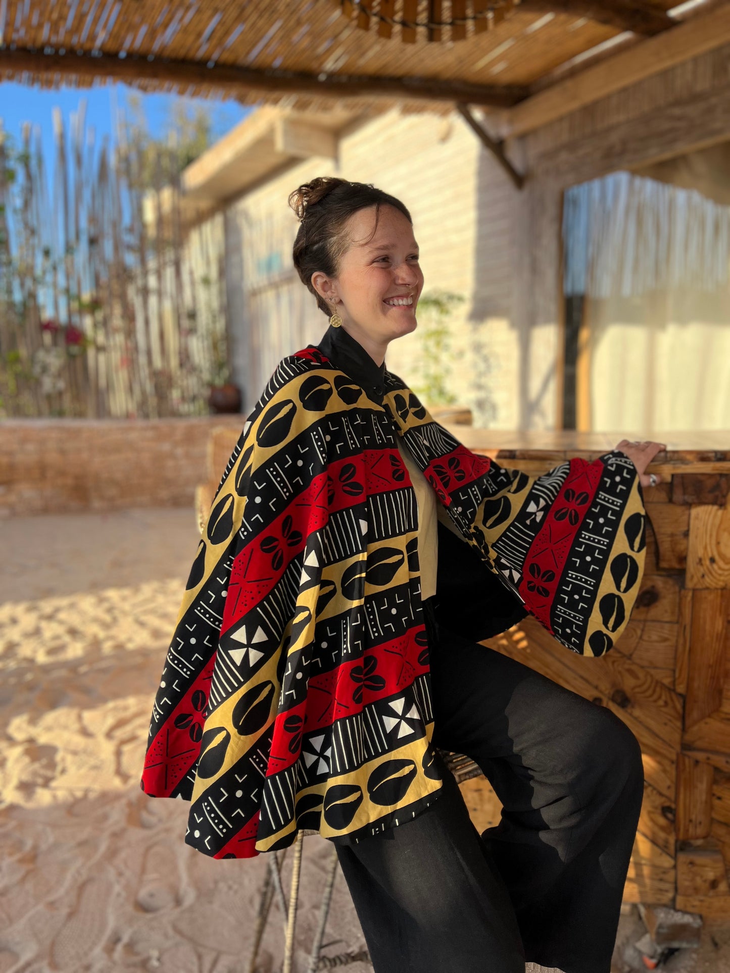 Capes /Ponchoswax imprimé Bogolan