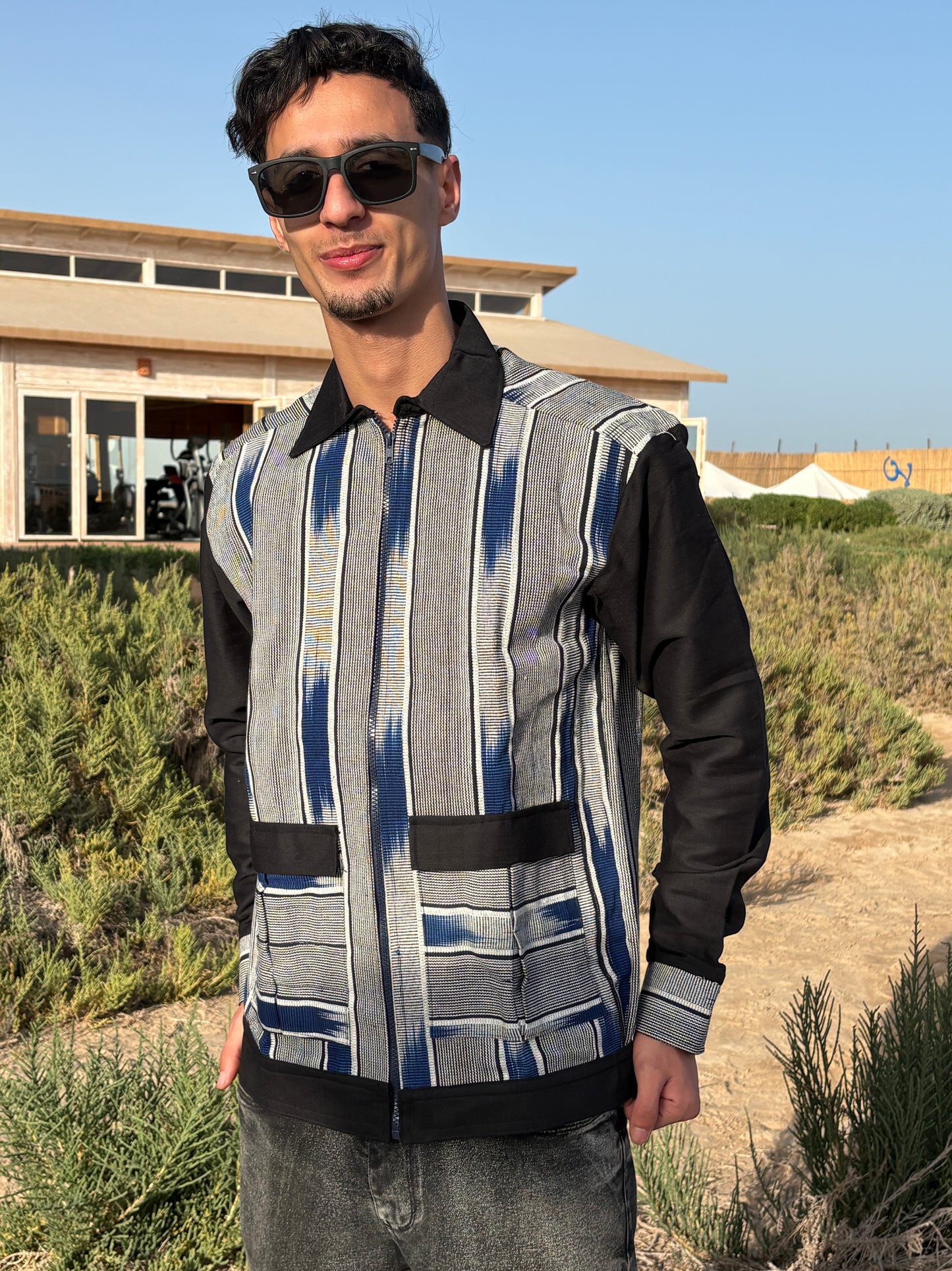 Veste pagne tissé