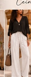 Linen Striped Pants