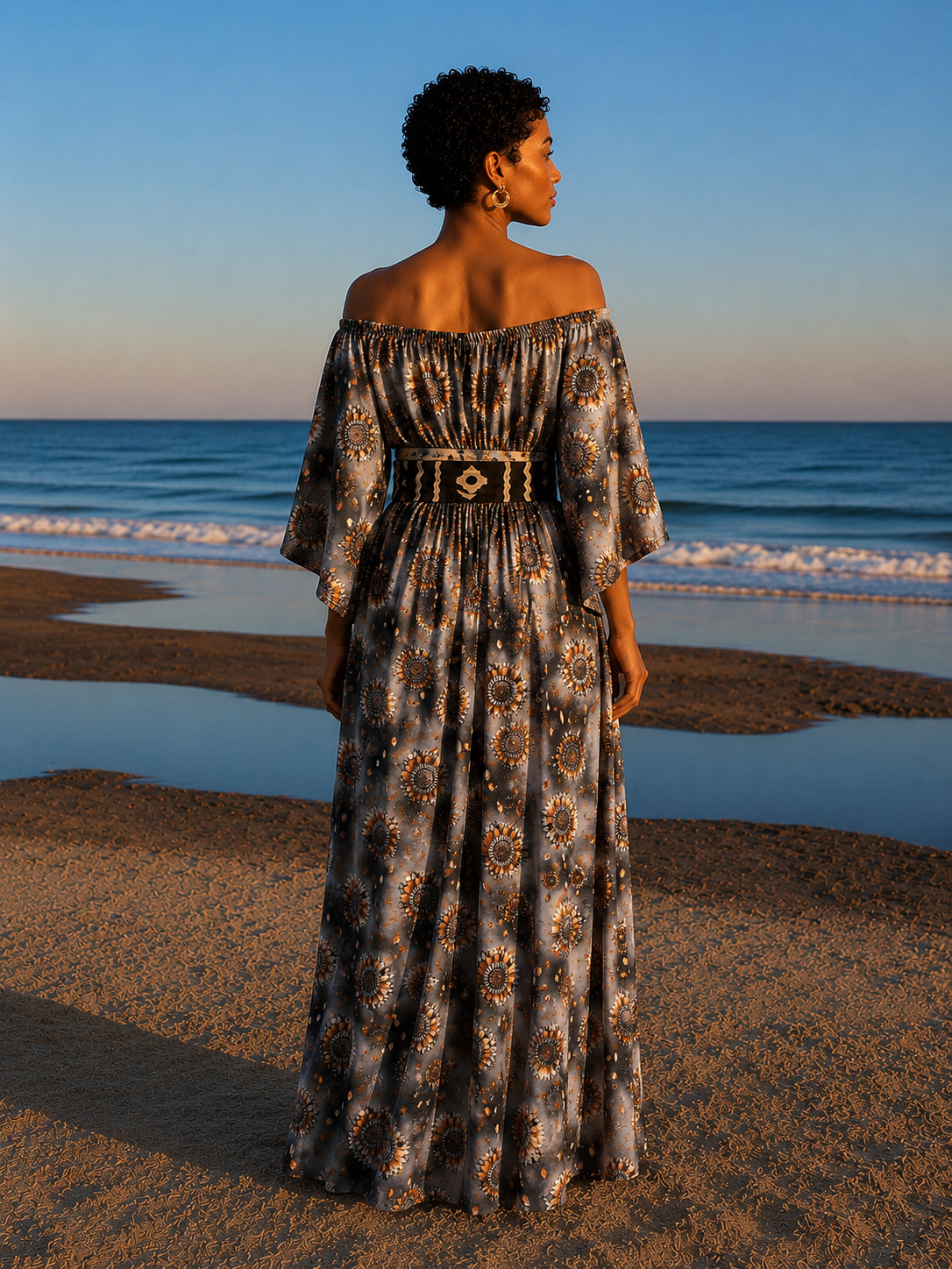 Robe Zina en pagne Melhfa 100 % coton