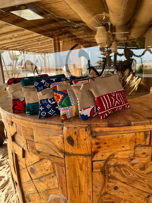 Pochettes en toile de jute &wax