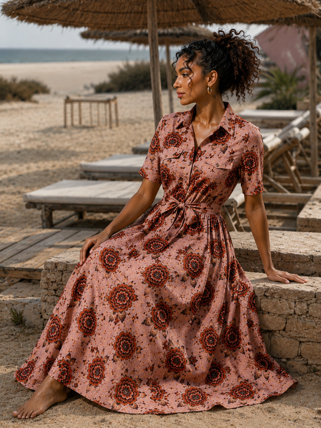 Robe Chemise Savannah avec Ceinture Amovible