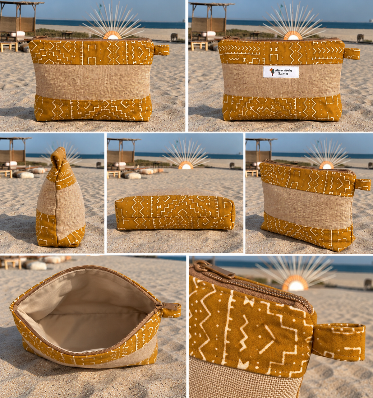 Pochettes artisanales Bogolan&pagne tissé
