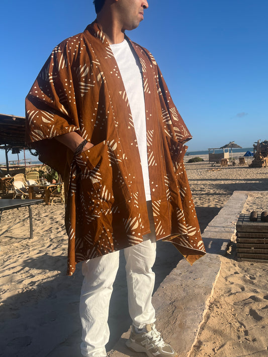 Ponchos/cape / imprimé Bogolan