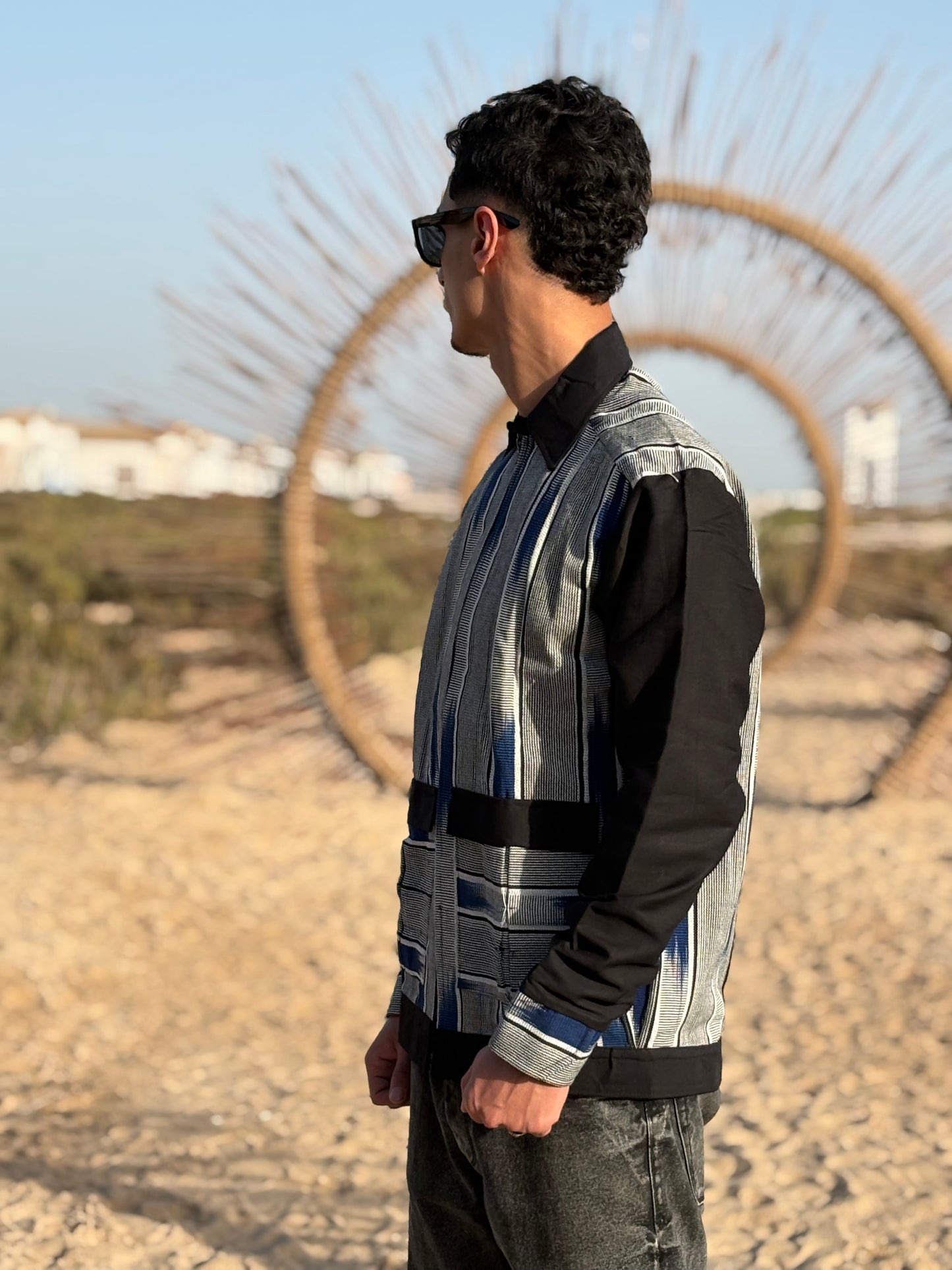 Veste pagne tissé