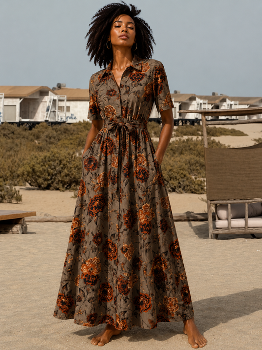 Robe Chemise Savannah avec Ceinture Amovible