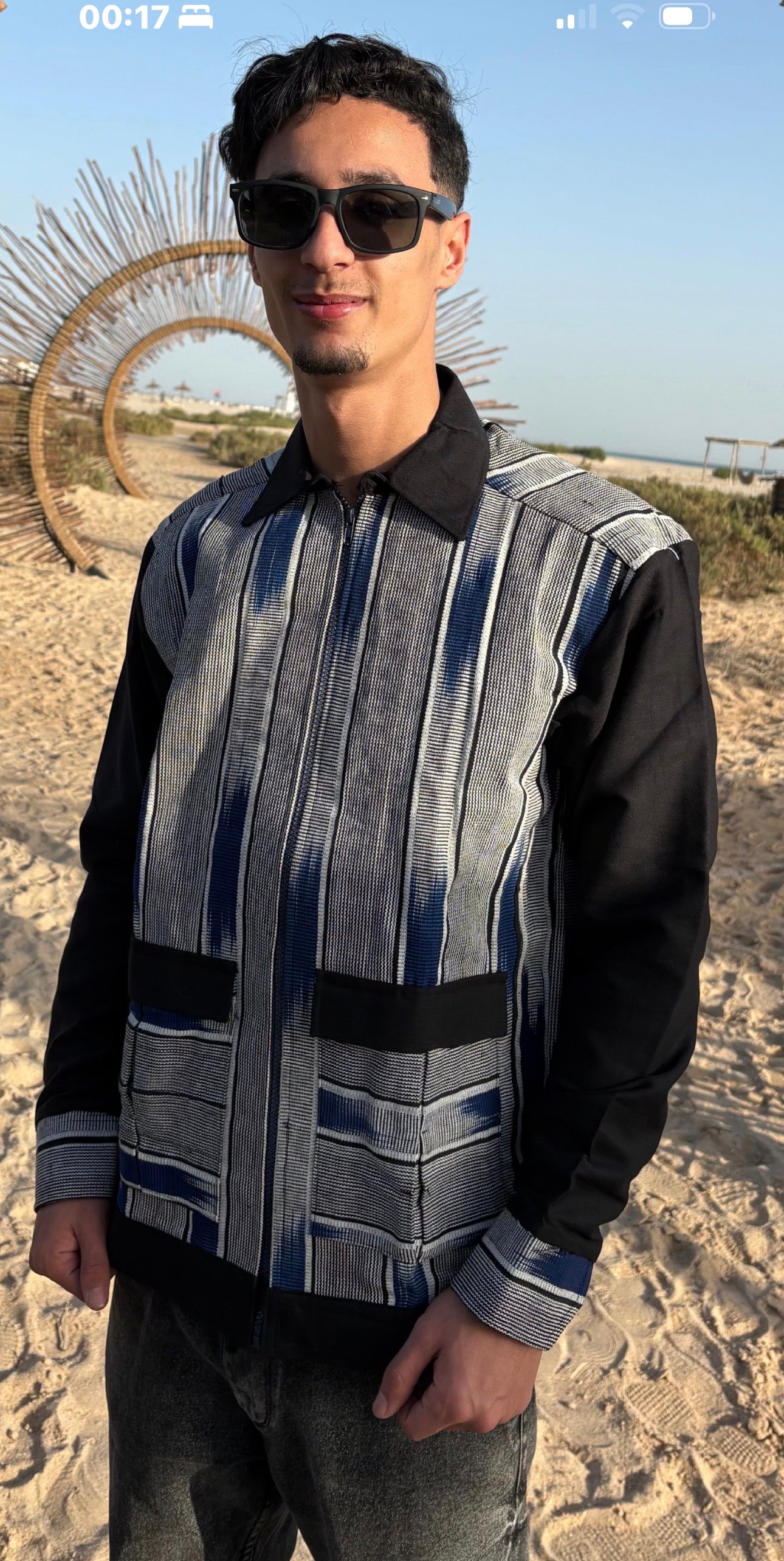 Veste pagne tissé