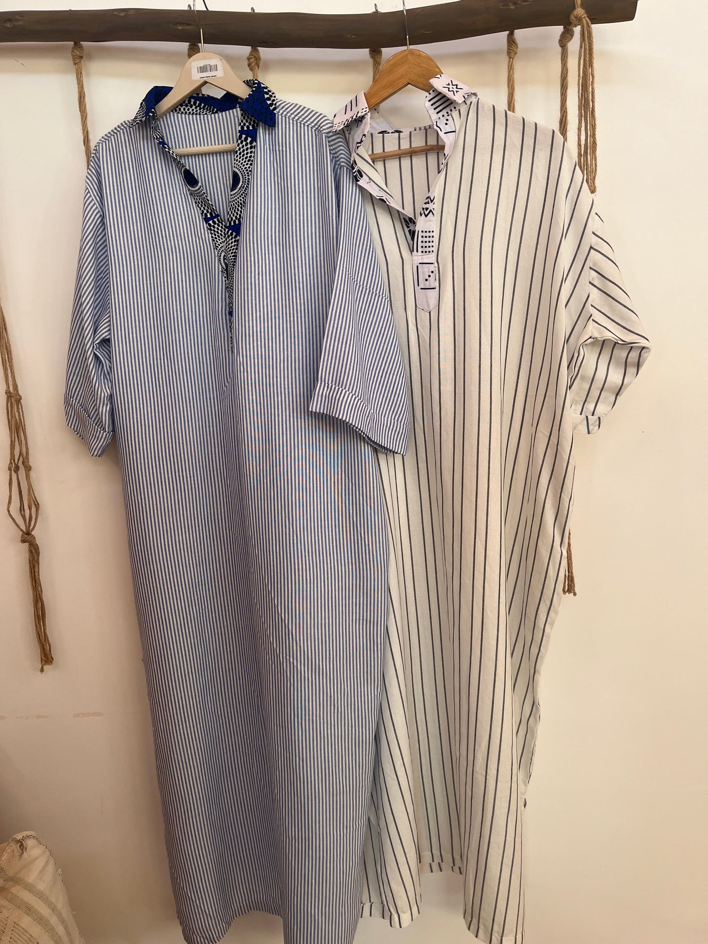 Robes rayée en lin & wax