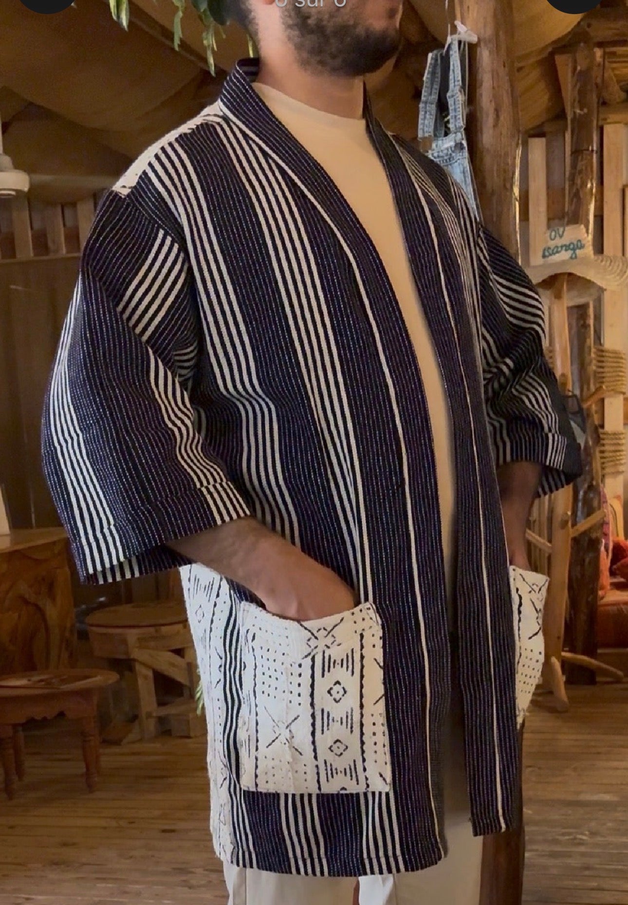 Sahel fusion veste kimono