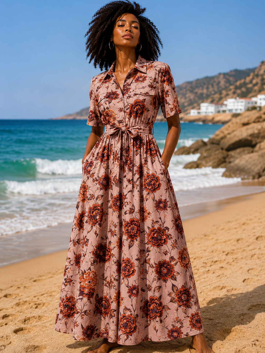 Robe Chemise Savannah avec Ceinture Amovible