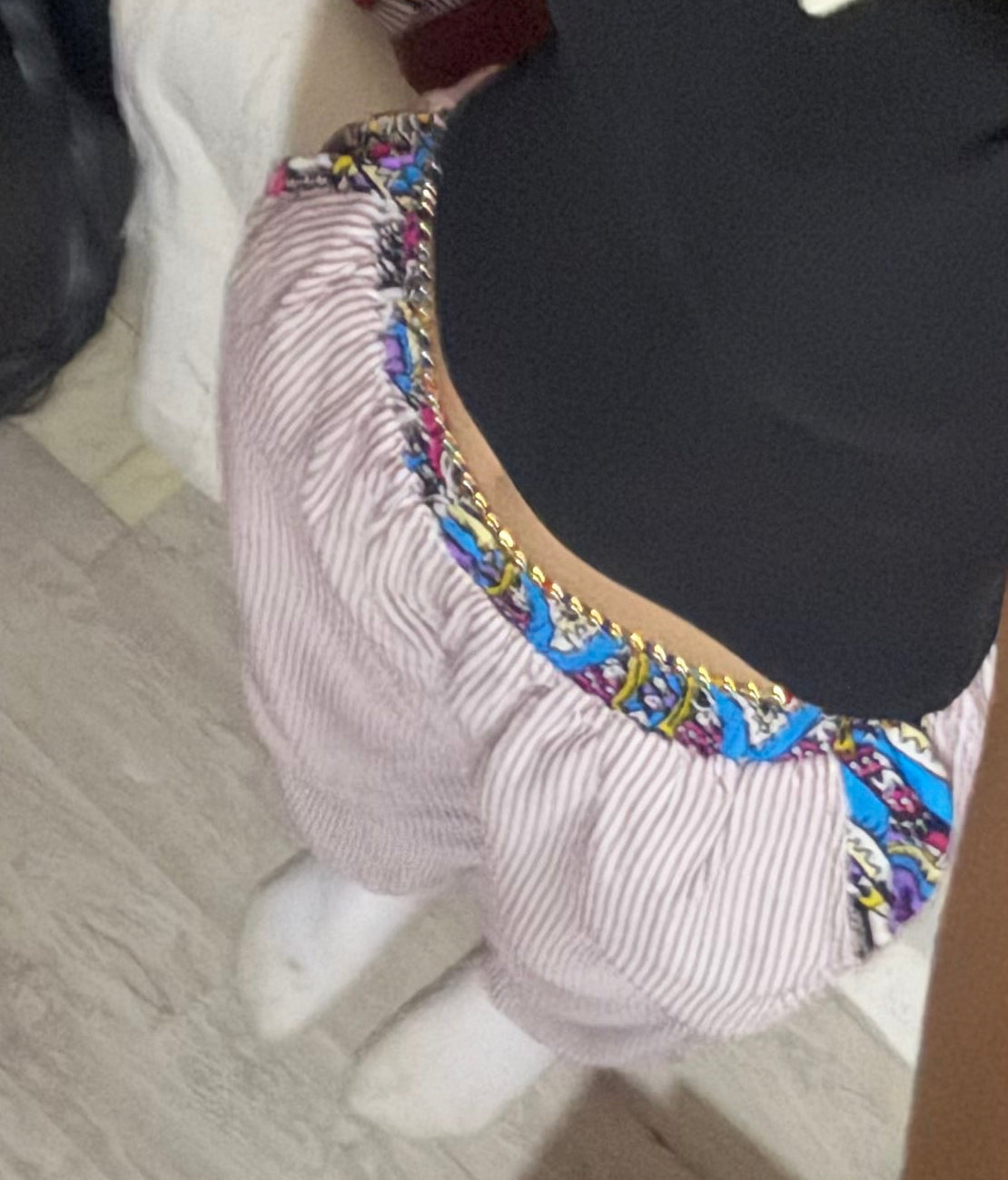 Pants en Lin avec rayures