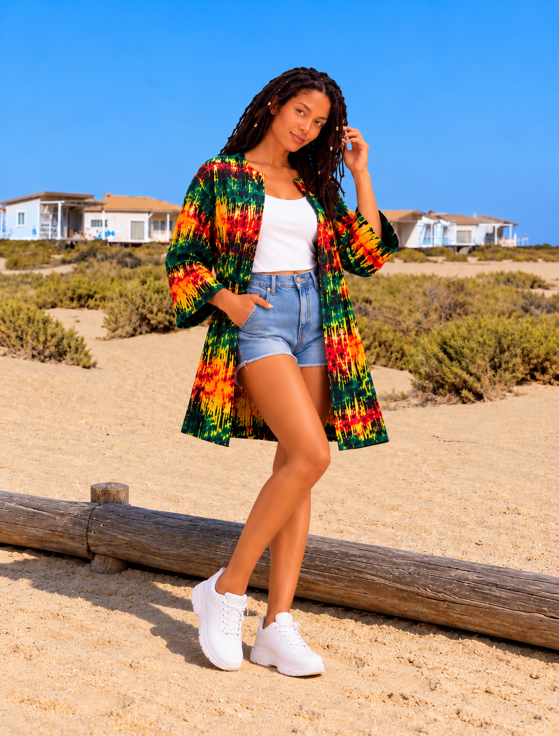 Veste femme en pagne imprimé africain