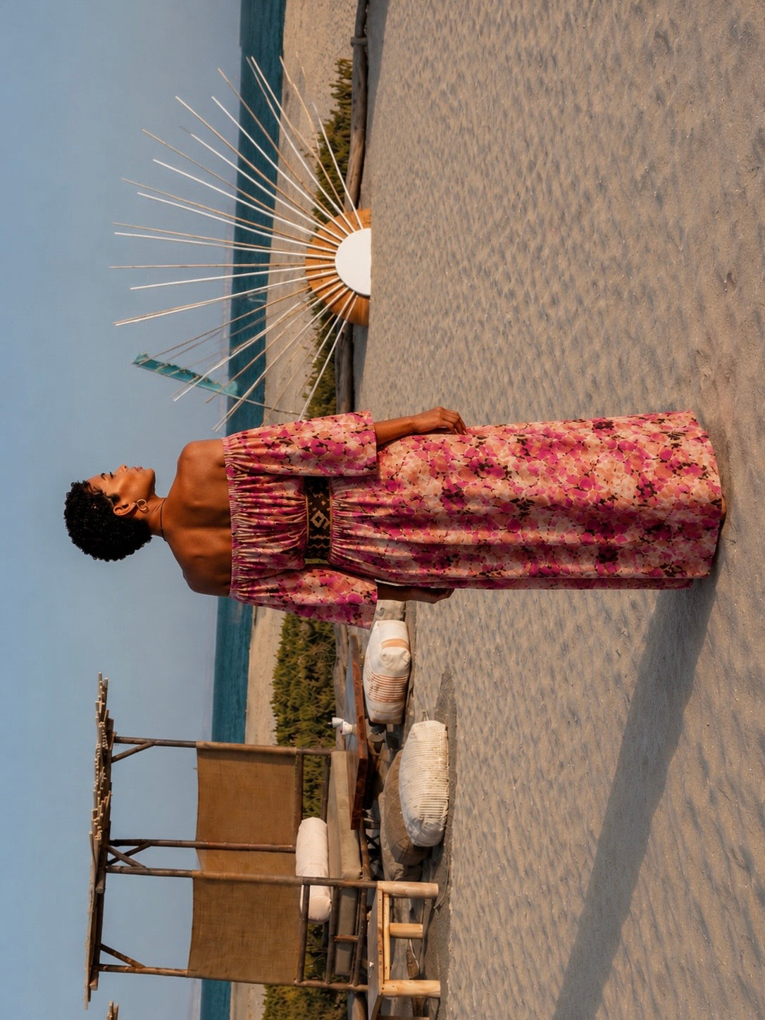 Robe Zina en pagne Melhfa 100 % coton
