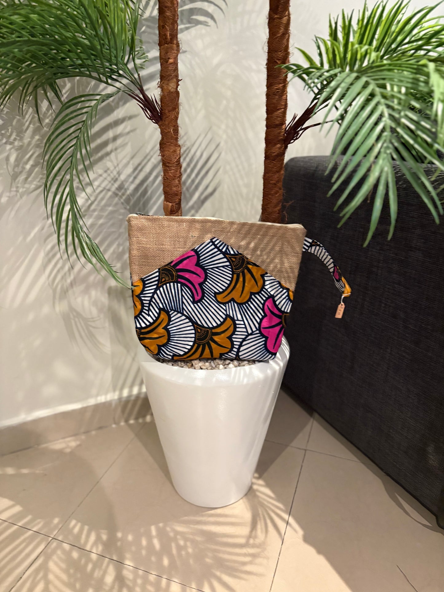 Pochettes en toile de jute &wax